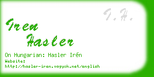 iren hasler business card